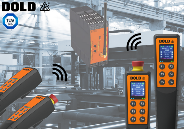 Draadloos veiligheidssysteem met de RE 6900 van DOLD.