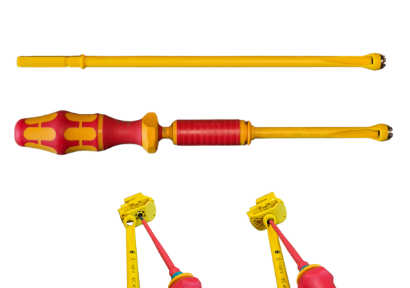 LANIOL CONLOX®-accessoires voor het monteren van CONLOX-spanningsaftakklemmen.