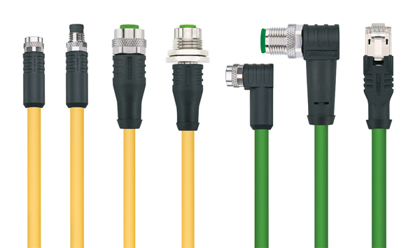 PVC-kabel voor industrial Ethernet en een EtherCAT-kabel met gele kabelmantel - ESCHA