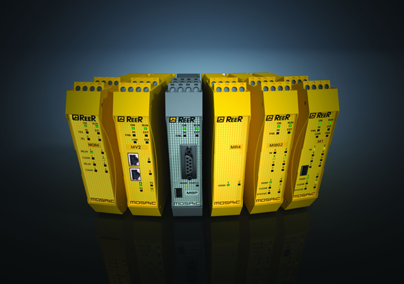 Uitbreidbaar programmeerbaar veiligheidsrelais - Mosaic - ReeR Safety Uitbreidbaar programmeerbaar veiligheidsrelais - Mosaic - ReeR Safety