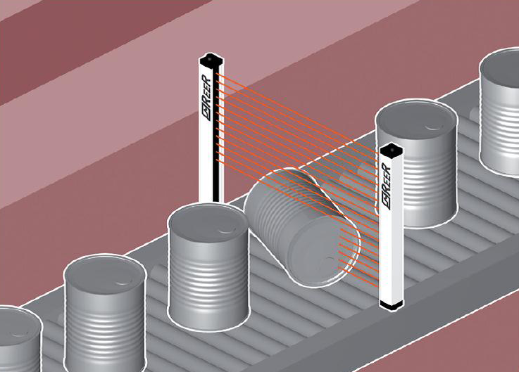 Contrôle qualité position correcte - Rideaux lumineux de détection